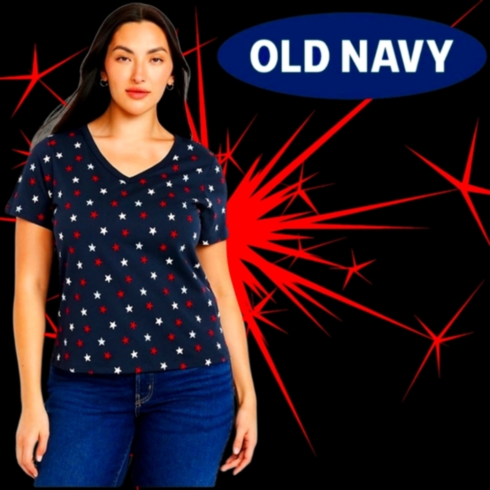 Old Navy Starry Night Everywear Fitted Short Sleeve Tee Plus Size XXL NWT